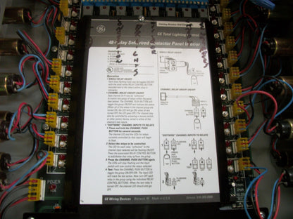 GE 48-RELAY SOFTWIRED CONTACTOR LIGHTING CONTROL PANEL CABINET RINTER4848SC