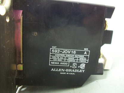 ALLEN-BRADLEY THERMAL OVERLOAD RELAY 592-JOV16