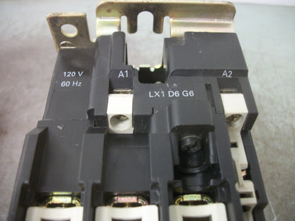 TELEMECANIQUE CONTACTOR LC1D6511G6 80AMP 120VCOIL 3PH 600V 50HP