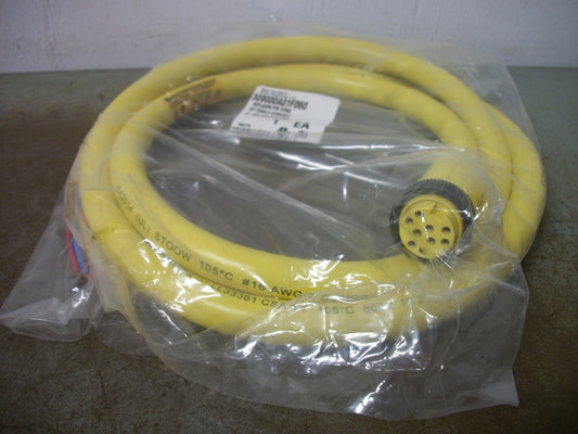 DANIEL WOODHEAD 6' STRAIGHT FEMALE CORDSET 309000A01F060 9P NEW