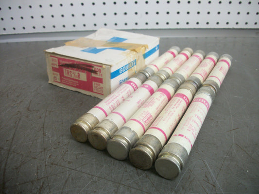 GOULD SHAWMUT BOX OF 10 TRI-ONIC FUSES TRS8/10R 8/10AMP 600VOLT NIB