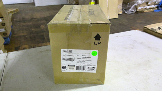 DUAL LITE LED SILVER TRAPEZOID LIGHT EMERGENCY BATTERY & HEATER TRP14KUPSEH NIB