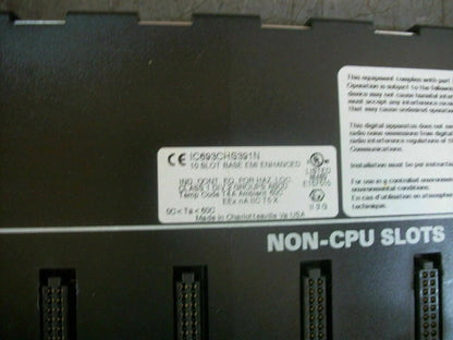 GE FANUC 10-SLOT EMI ENHANCED PLC BASE IC693CHS391N