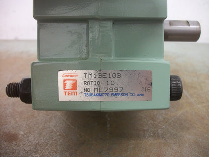 TSUBAKI EMERSON 10:1 RATIO WORM GEAR REDUCER TM13E10B NOB