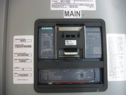 SIEMENS P2 PANELBOARD INTERIOR 400AMP 480Y/277VOLT 3PH W/400A MAIN NIB