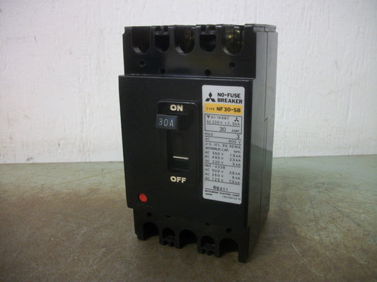 MITSUBISHI NO-FUSE CIRCUIT BREAKER NF30-SB-3P 30AMP 600VOLT 3POLE