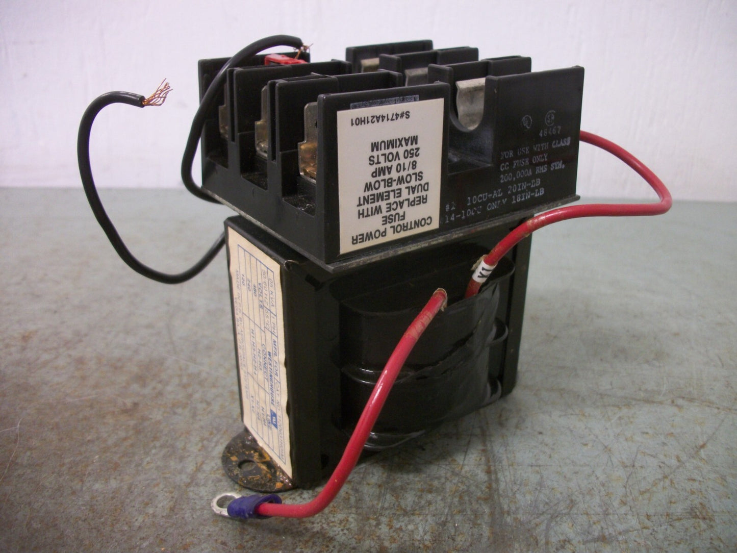 WESTINGHOUSE .05KVA 1PH TRANSFORMER 112D631H01M HV 240X480 LV 120