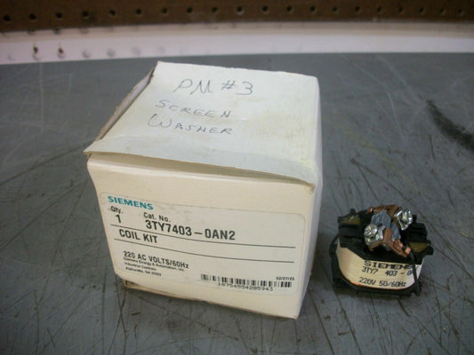 SIEMENS CONTACTOR COIL 3TY7403-0AN2 220VCOIL NIB
