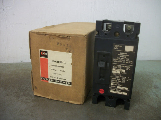 CUTLER-HAMMER EHC CIRCUIT BREAKER EHC2020 20AMP 480VOLT 2POLE NIB