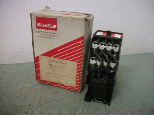 SCHIELE LUFTSCHUTZ INDUSTRIAL CONTROL RELAY DX4-11 48VCOIL NIB