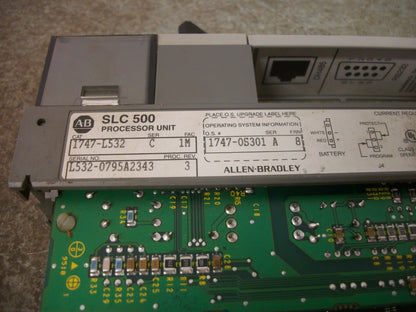 ALLEN-BRADLEY SLC 500 PROCESSOR UNIT 1747-L532 SER C REV 3