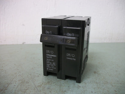 CHALLENGER TYPE C CIRCUIT BREAKER C215 15AMP 240VOLT 2POLE NOB