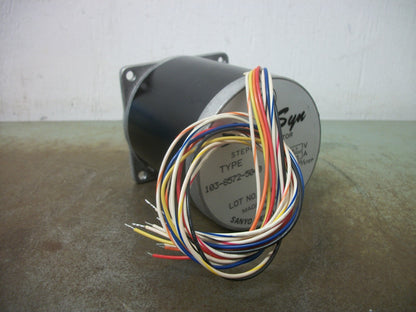 SANYO STEP-SYN STEPPING MOTOR 103-8572-5040 3.7VDC 1.15AMP 0.72 DEG/STEP NOB
