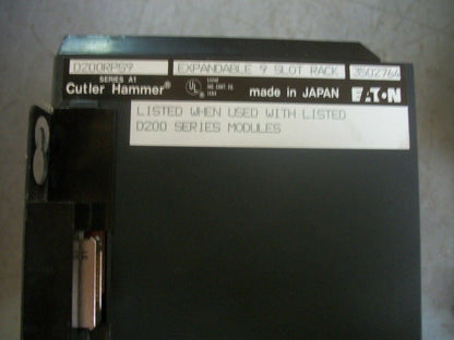 CUTLER-HAMMER EXPANDABLE 9-SLOT PLC RACK D200RPS9