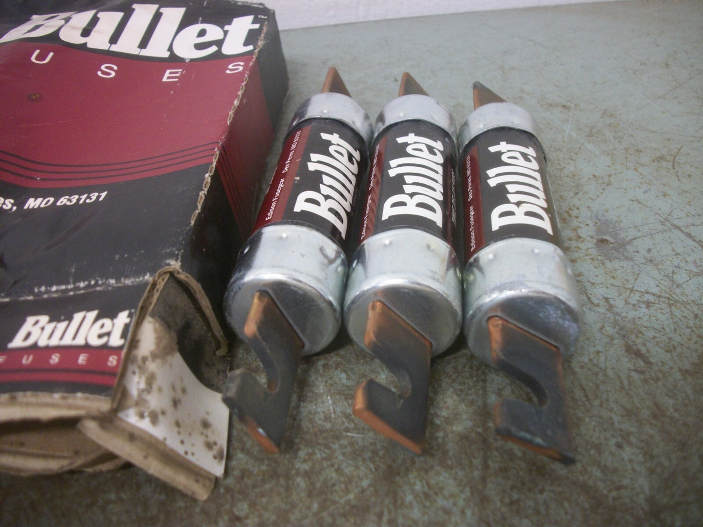 EDISON BOX OF 3 BULLET FUSES ECNR100 100AMP 250VOLT NIB