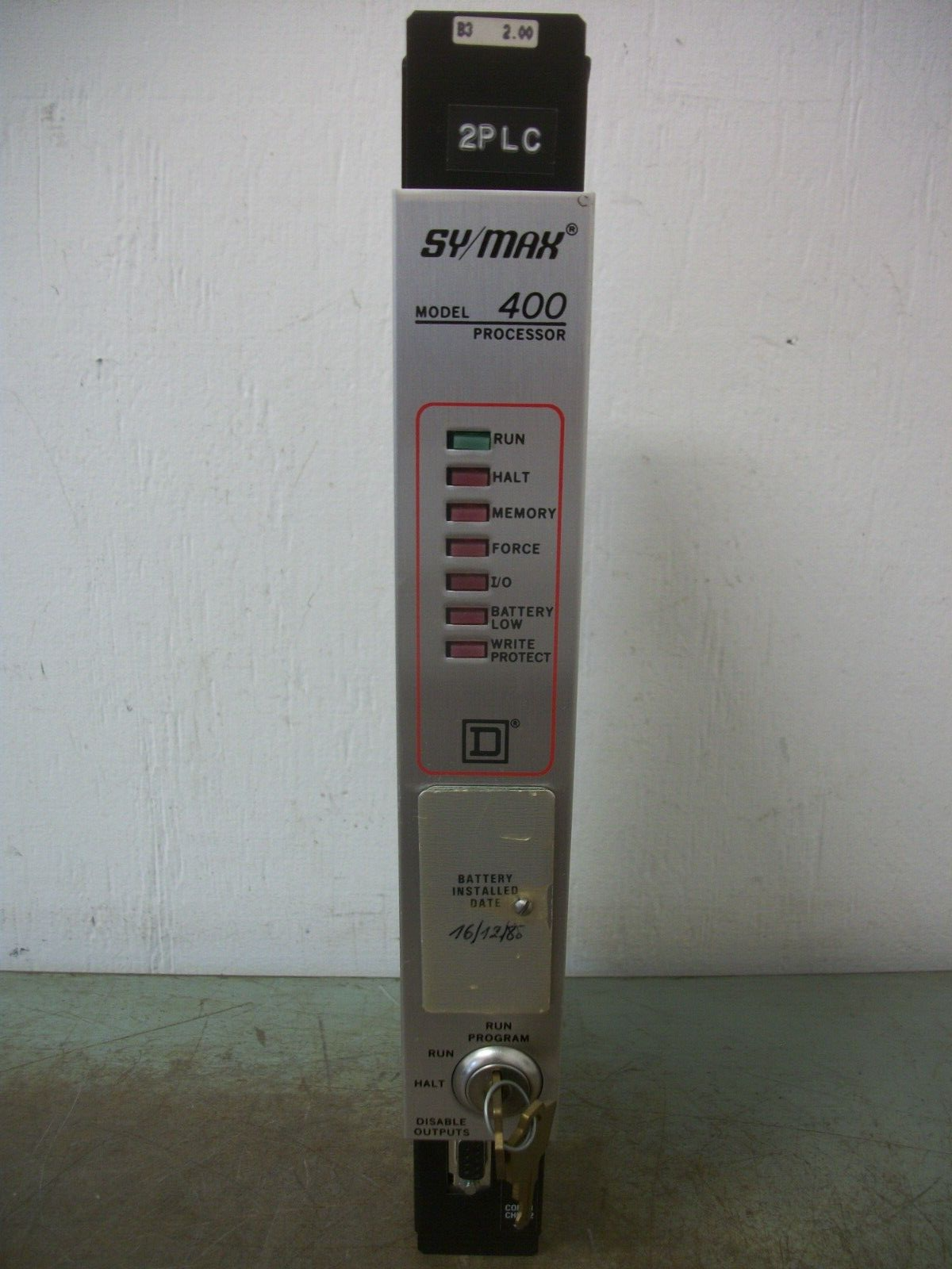 SQUARE D SY/MAX MODEL 400 CPU PROCESSOR MODULE 8020SCP-401