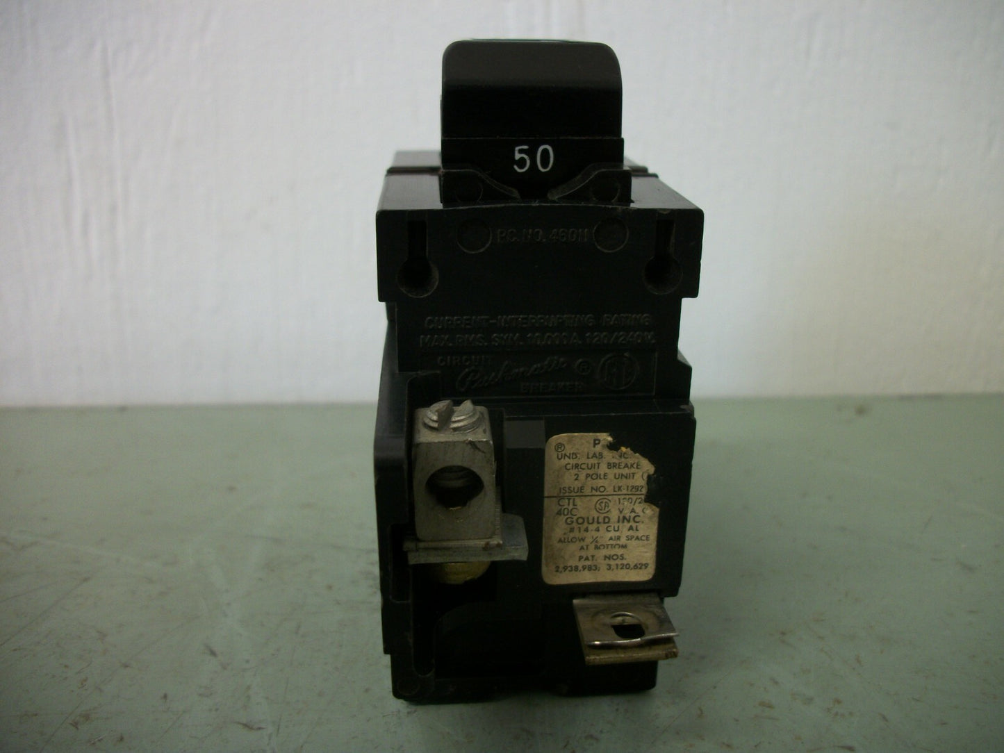 SIEMENS PUSHMATIC CIRCUIT BREAKER P250 50AMP 240VOLT 2POLE CHIPPED