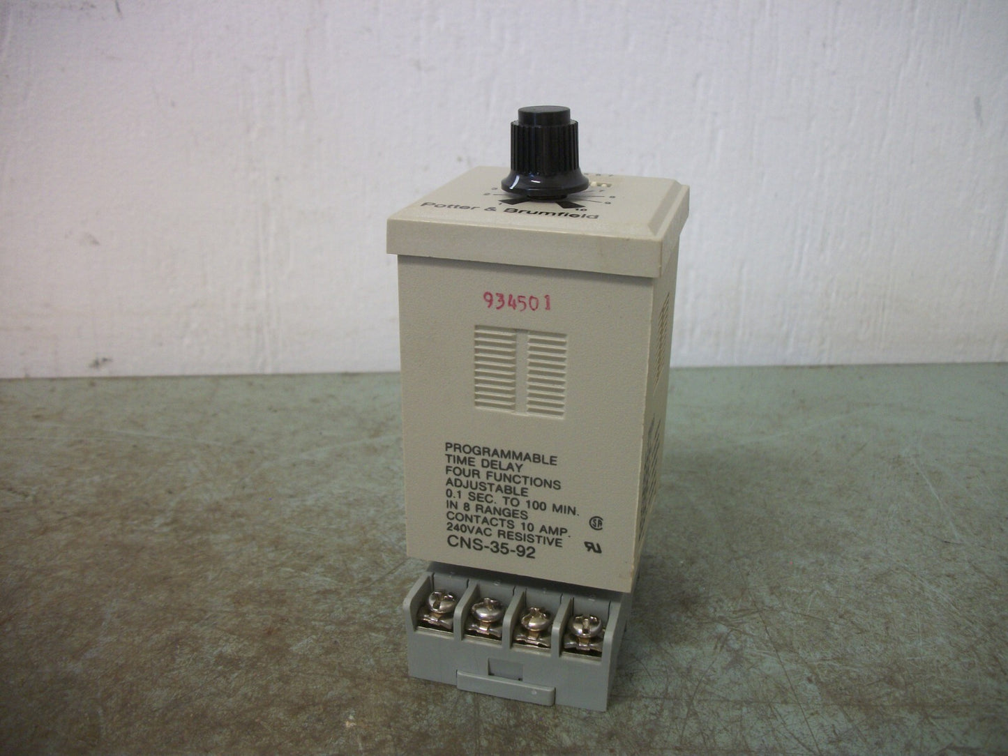 POTTER & BRUMFIELD PROGRAMMABLE TIME DELAY RELAY CNS-35-92 0.1SEC TO 100MIN