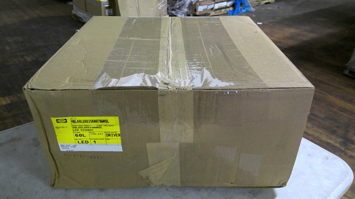 HUBBELL 60L LED HIGHBAY LIGHT HBL60LUX635KN070WHSL 120/277VOLT NIB