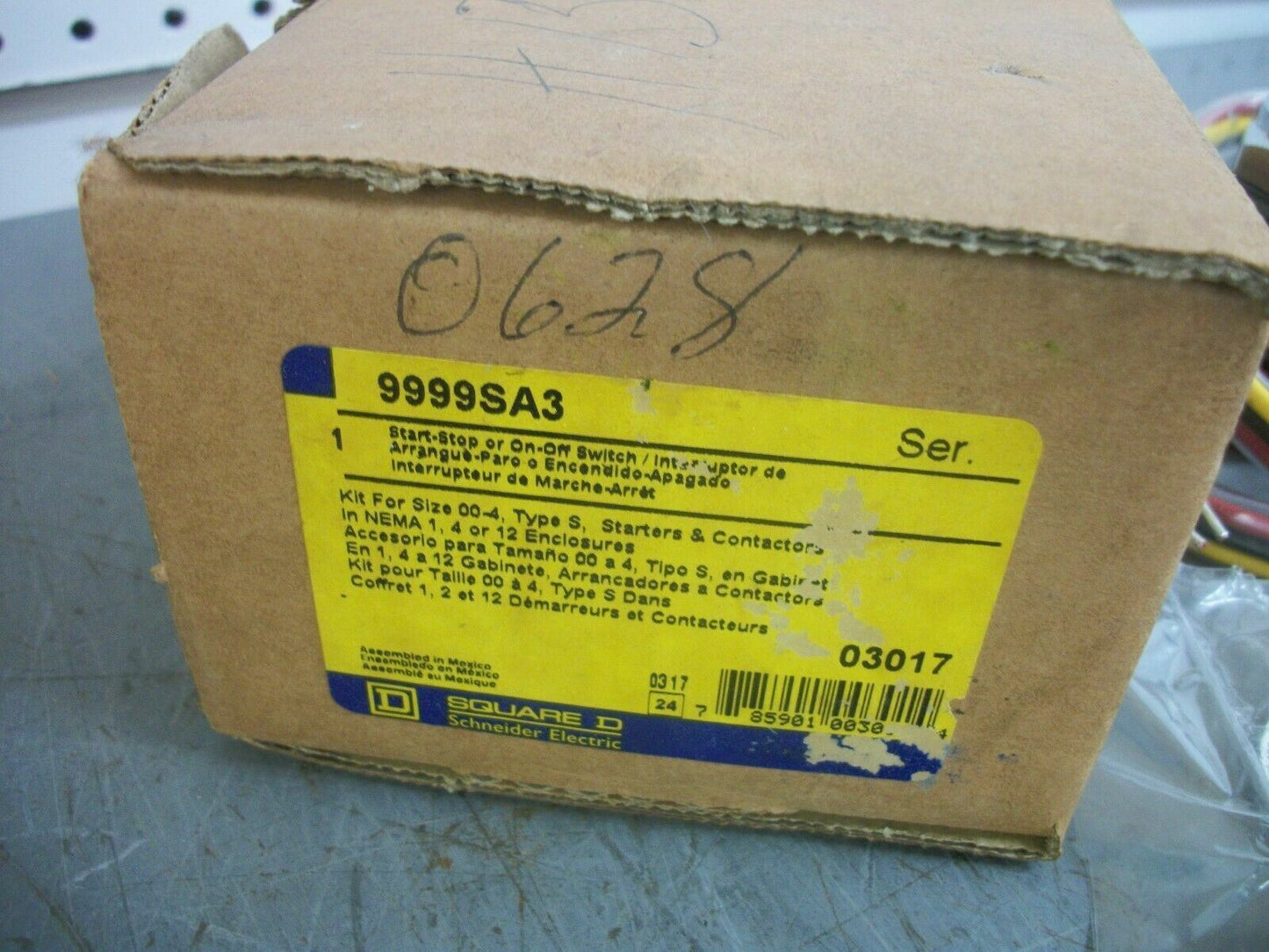 SQUARE D START-STOP ON-OFF PUSHBUTTON KIT 9999SA3 NIB