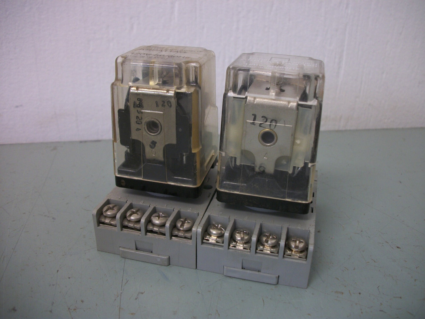 POTTER & BRUMFIELD LOT OF 2 DPDT RELAYS KRPA-11AG-120 120VCOIL 10AMP