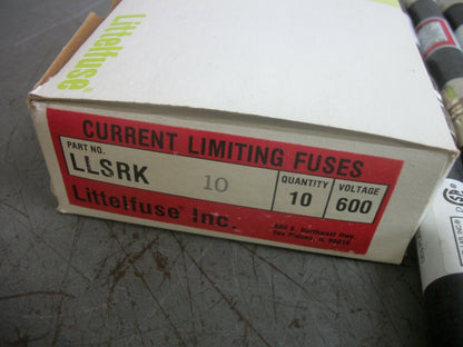 LITTELFUSE BOX OF 8 CURRENT LIMITING FUSES LLSRK10 10AMP 600VOLT NIB