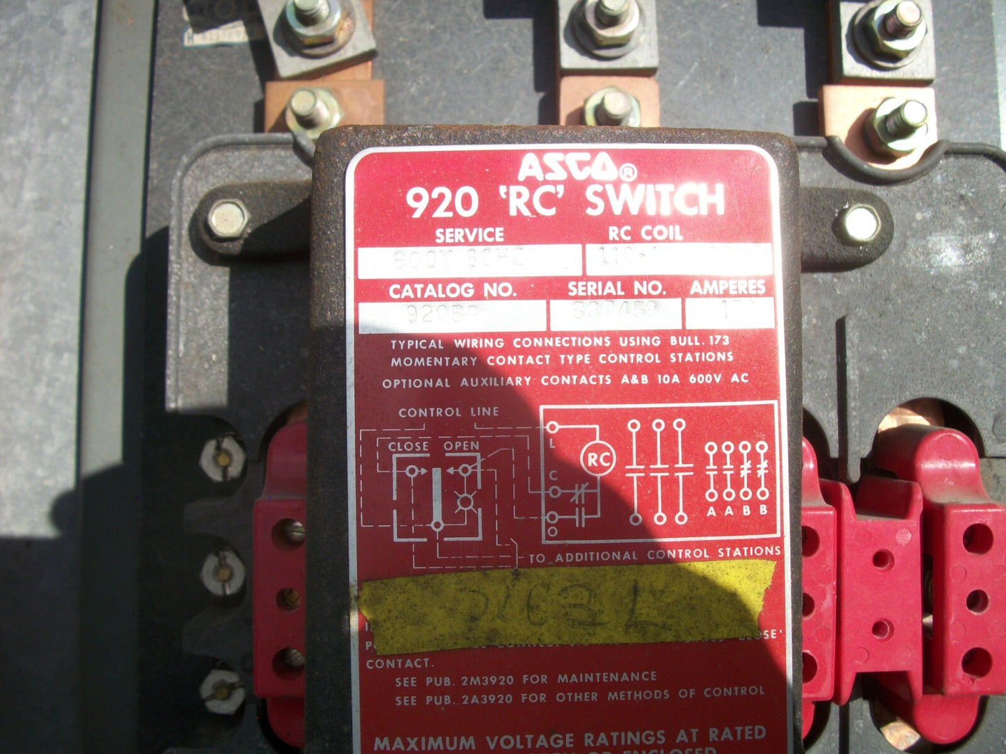 SQUARE D HCN I-LINE PANELBOARD HCN44-61373-8D 400AMP 120/208VOLT 3PH W/RC SWITCH