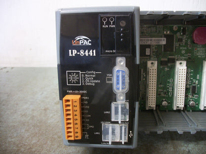 WINPAC LINPAC CPU PLC UNIT LP-8441 W/RACK CHASSIS L8441ENCR