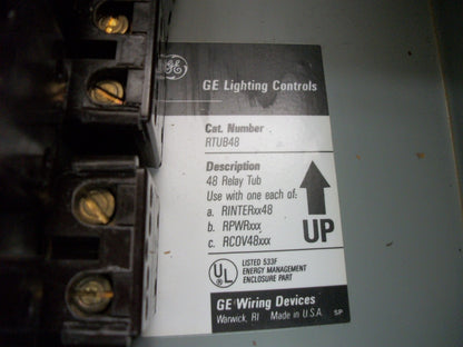 GE 48-RELAY SOFTWIRED CONTACTOR LIGHTING CONTROL PANEL CABINET RINTER4848SC