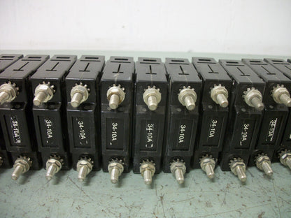 CARLINGSWITCH LOT OF 18 CIRCUIT BREAKERS CA1-X0-02-006-111-C 10AMP 277VOLT 1POLE