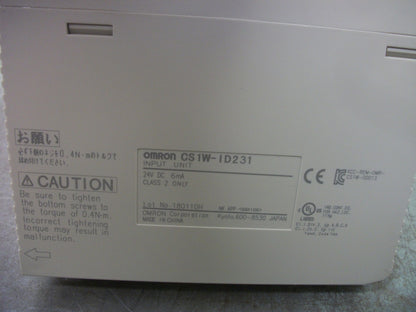 OMRON SYSMAC INPUT UNIT CS1W-ID231