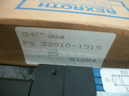 REXROTH PS-032010-01515 CD-7 PNEUMATIC SOLENOID VALVE PS32010-1515 120VCOIL NIB