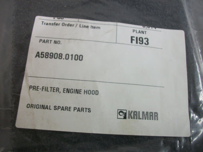 KALMAR LOT OF 3 ENGINE HOOD PRE-FILTERS A58908.0100 NEW