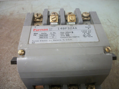 FURNAS SIZE 00 MOTOR STARTER 14BP32AA 110/120-220/240VCOIL 3PH 600V 2HP