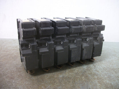 FEDERAL PACIFIC LOT OF 6 NA CIRCUIT BREAKERS NA120 20AMP 240VOLT 1POLE