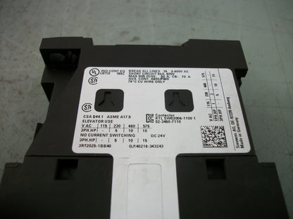 SIEMENS CONTACTOR 3RT2025-1BB40 40AMP 24VCOIL 3PH 600V 15HP