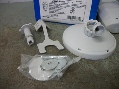LEVITON WHITE INFRARED WALL MOUNTED OCCUPANCY SENSOR OSWLR-10W NIB