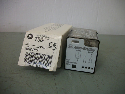 ALLEN-BRADLEY DPDT PLUG-IN RELAY 700-HA32Z24 24VCOIL 10AMP NIB