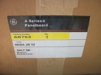 GE A-SERIES 77" H X 20.5" W PANELBOARD ENCLOSURE ONLY TYPE 3R,12 AB763 NIB