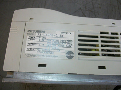 MITSUBISHI FREQROL S500 0.2KW INVERTER DRIVE FR-S520E-0.2K 1.4AMP 3PH 240VOLT