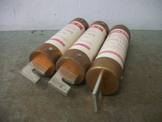 GOULD SHAWMUT LOT OF 3 TRI-ONIC FUSES TRS175R 175AMP 600VOLT