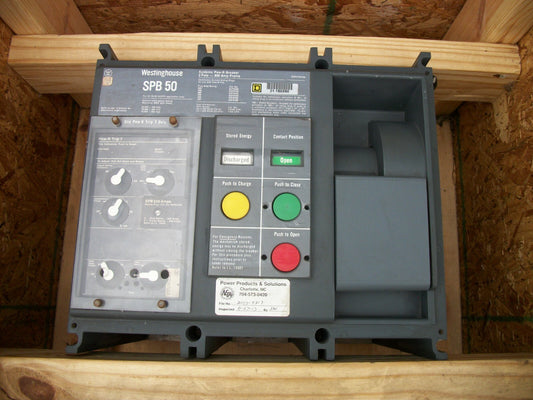 WESTINGHOUSE SPB 50 POW-R-BREAKER 800AMP 600VOLT 3POLE W/600A TRIP & SHUNT