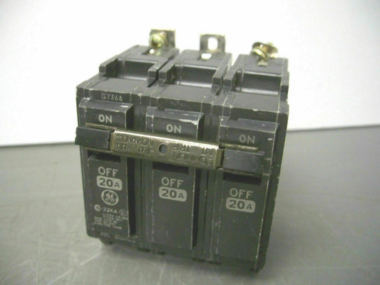 GE THHQB CIRCUIT BREAKER THHQB32020 20AMP 240VOLT 3POLE 22kA