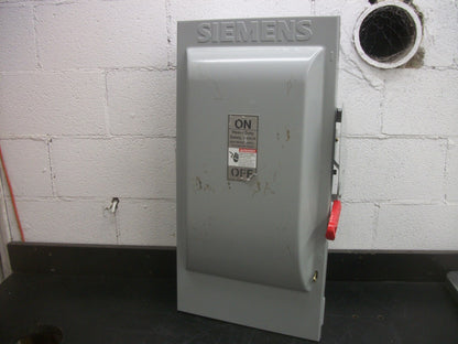 SIEMENS DISCONNECT TYPE 1 HF364N 200AMP 600VOLT 3POLE FUSIBLE