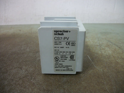 SPRECHER+SCHUH 2N.O. 2N.C. AUXILIARY CONTACT BLOCK CS7-PV-22