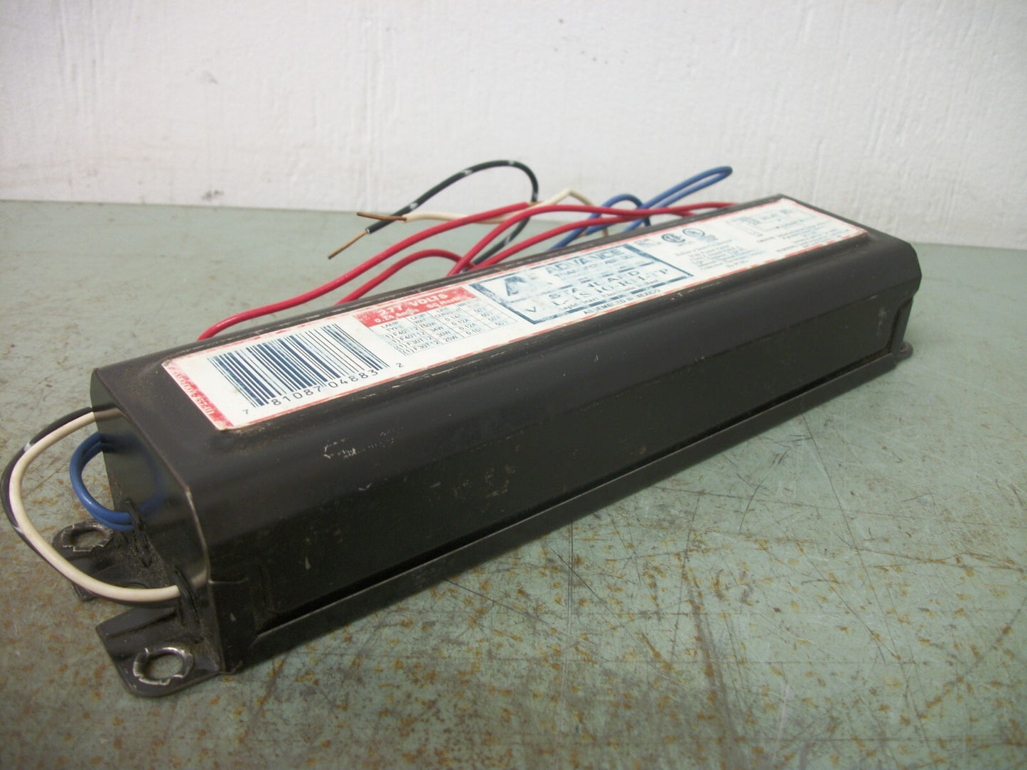 ADVANCE RAPID START ELECTRONIC BALLAST VEL-1S40-RH-TP 277VOLT