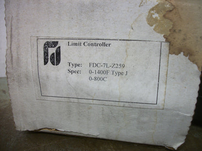 FUTURE DESIGN CONTROLS ANALOG TEMPERATURE LIMIT CONTROLLER FDC-7L-Z259 NIB
