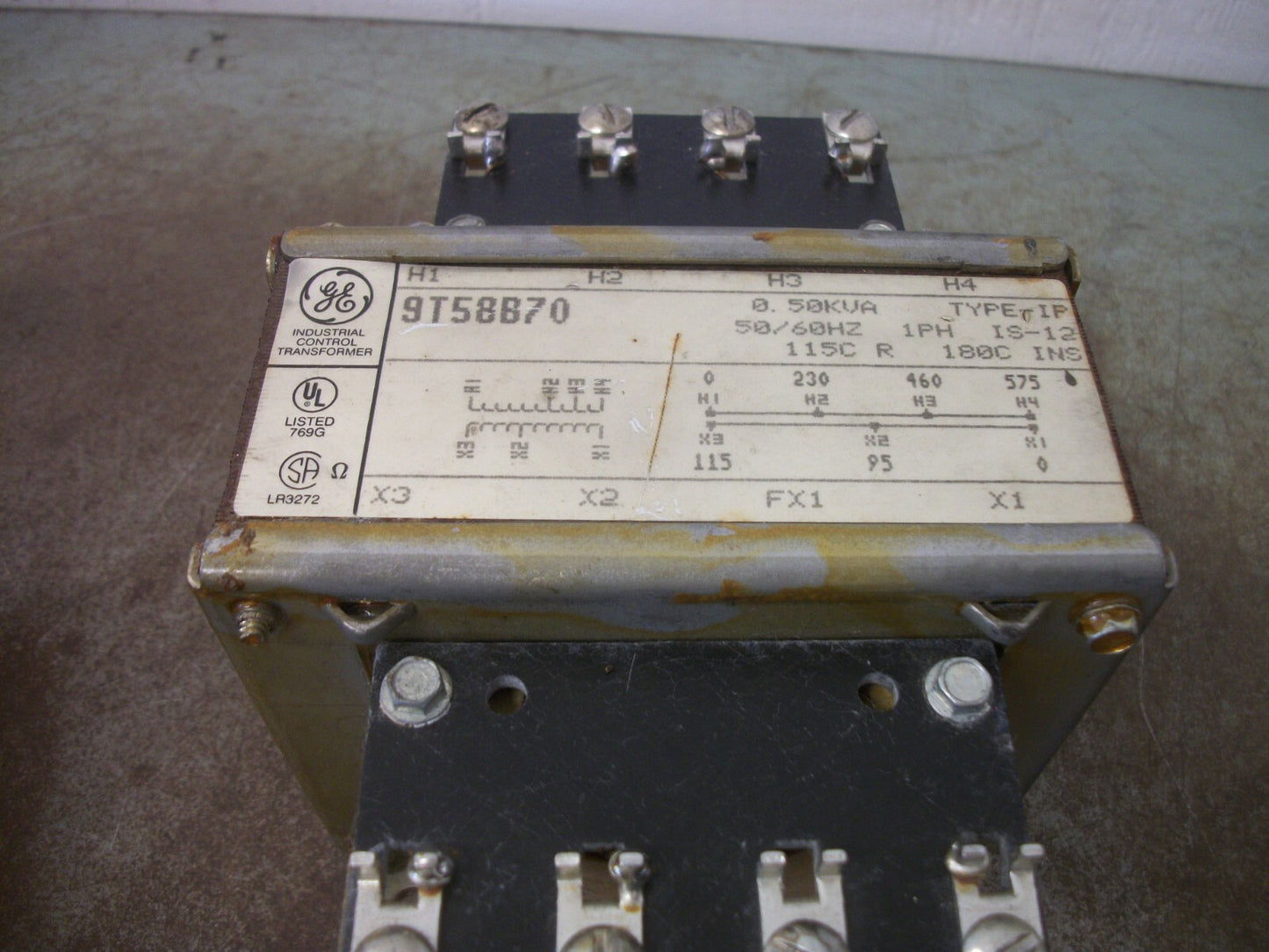 GE 0.50KVA 1PH TRANSFORMER 9T58B70 HV 230X575 LV 95/115