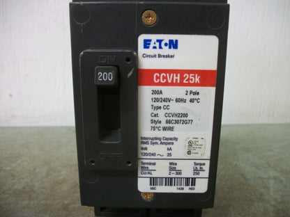 CUTLER-HAMMER CCVH CIRCUIT BREAKER CCVH2200 200AMP 240VOLT 2POLE