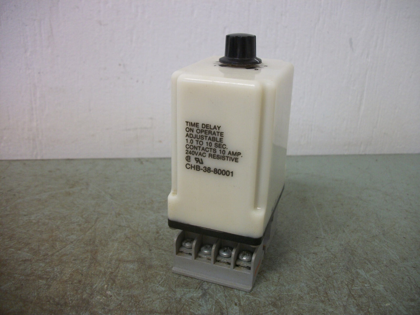 POTTER & BRUMFIELD TIME DELAY RELAY CHB-38-80001 1.0-10SEC 240VOLT 10AMP